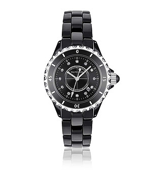 Черен дамски часовник снимка