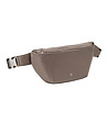 Kожена чанта за кръста в цвят таупе Tenerife-2 снимка