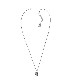 Сребристо дамско колие с висулка с кристали Swarovski снимка