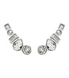 Дамски сребристи обеци с бели кристали Swarovski-0 снимка