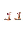 Дамски обеци в розовозлатисто с кристали Swarovski-0 снимка