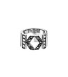 Сребрист пръстен с кристали Swarovski-0 снимка