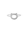 Дамски сребрист пръстен коте с кристали Swarovski-0 снимка