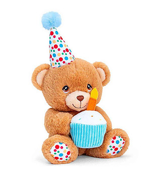 Екологична плюшена играчка Meче - Happy Birthday 15 см снимка