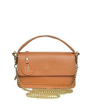Crossbody bag COGNAC Anna Luchini снимка