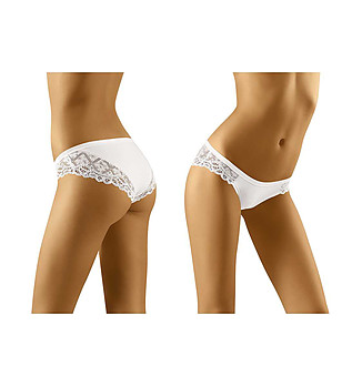 Бели памучни бикини с дантела Soft Fluffy снимка