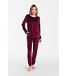 Дамски велурен комплект в бордо Akara-0 снимка