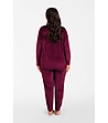 Дамски велурен комплект в бордо Akara-3 снимка