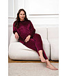Дамски велурен комплект в бордо Akara-4 снимка