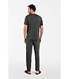 Мъжка пижама с къс ръкав в тъмносив меланж Akord-1 снимка