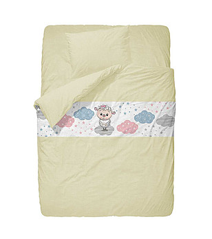 Детски спален комплект Dream LInen 3 части в екрю Овчица снимка