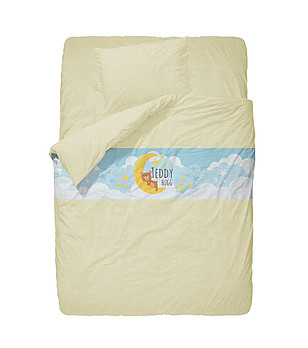 Детски спален комплект Dream LInen 3 части в екрю Мече снимка