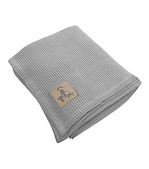 Сиво памучно одеяло Cotton Bee 150/200 см снимка