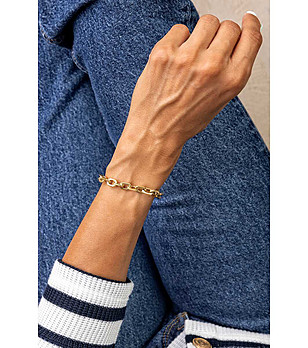 Дамска гривна с 18 каратово златно покритие Hattie снимка