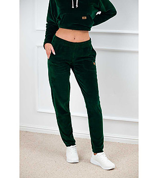 Тъмнозелено памучно дамско спортно долнище Roda снимка