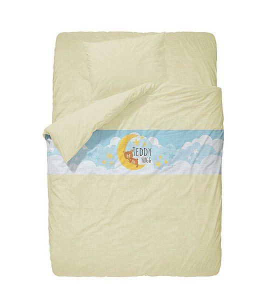 Детски спален комплект Dream LInen 3 части в екрю Мече снимка