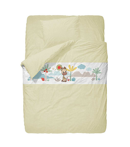 Детски спален комплект Dream LInen 3 части в екрю Жираф снимка
