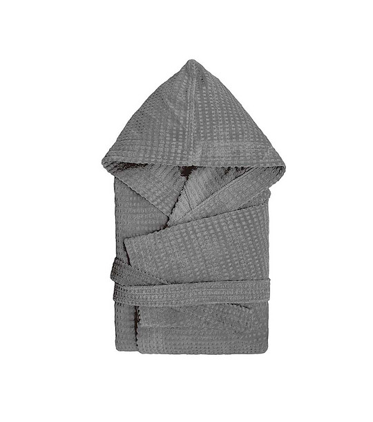 Памучен unisex халат в сиво Съкровище L/XL снимка