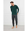Тъмнозелена мъжка памучна пижама Fogo-0 снимка