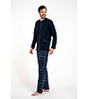 Мъжка памучна пижама в тъмносиньо Jakub-2 снимка