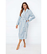 Светлосин дамски халат с фигурални мотиви Morena-0 снимка