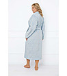 Светлосин дамски халат с фигурални мотиви Morena-4 снимка