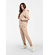 Памучен светлобежов дамски суитшърт Viva-3 снимка