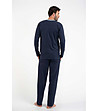 Памучна мъжка тъмносиня пижама Zbyszek-1 снимка