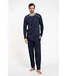 Памучна мъжка тъмносиня пижама Zbyszek-2 снимка
