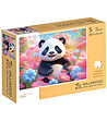 Дървен пъзел 70 части - Панда-0 снимка