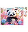 Дървен пъзел 70 части - Панда-2 снимка
