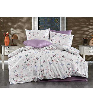 Спален комплект гигант Purple Butterfly с олекотена завивка снимка