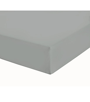 Памучен чаршаф с ластик в сиво 140х200 см снимка