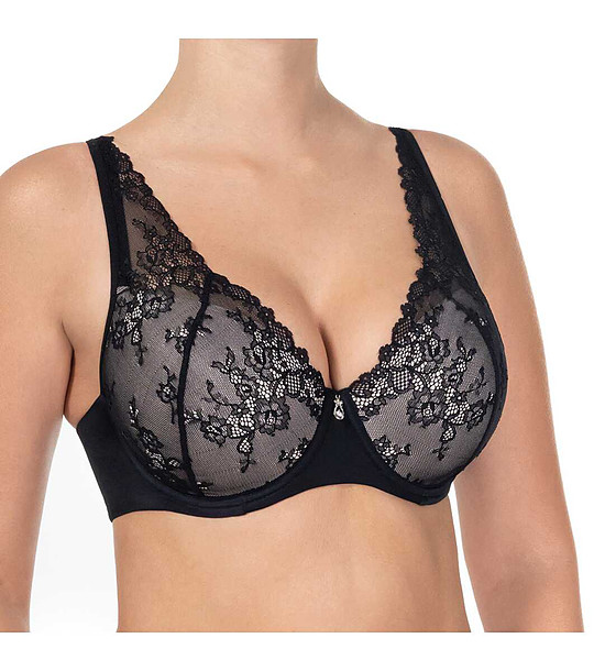 Черен сутиен с твърди чашки Valens снимка