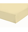 Памучен чаршаф с ластик в цвят екрю 90х200 см-0 снимка