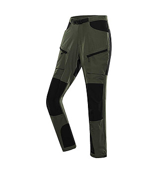 Мъжки туристически softshell панталон в цвят каки AKAN 2 снимка