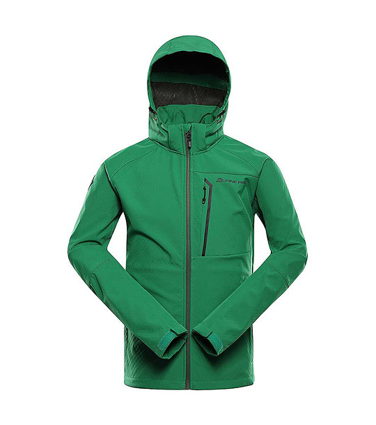 Зелено мъжко softshell яке HOOR с DWR снимка