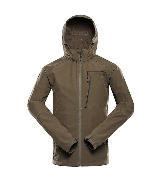 Мъжко softshell яке  в цвят каки HOOR с DWR снимка
