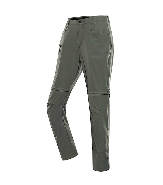 Мъжки softshell панталон с подвижни крачоли в цвят маслина Nesc снимка