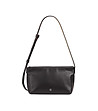 Кожена дамска чанта за рамо в черно Fiji-0 снимка