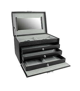 Кутия за бижута на 4 нива в черно Jolie снимка