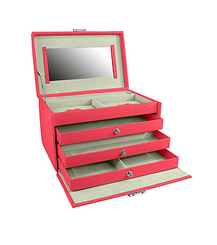 Кутия за бижута на 4 нива в цвят корал Jolie снимка