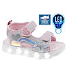 Детски розови сандали с LED светлини-0 снимка