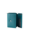 Дамски кожен портфейл в цвят петрол с RFID-2 снимка