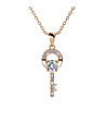 Розовозлатист позлатен комплект от колие и обеци ROSA със Swarovski-1 снимка