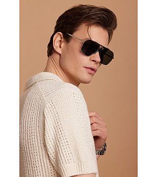 Unisex слънчеви очила в златисто и черно URBAN DANDY  снимка