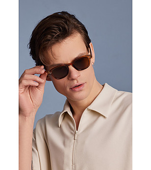 Кафяви unisex слънчеви очила PARADOX  снимка