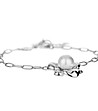 Сребрист комплект от колие, обеци и гривна PearlNest -2 снимка