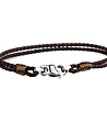 Комплект от часовник и гривна в тъмнокафяво Brown croco-3 снимка
