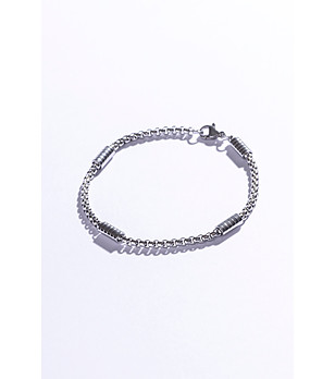 Unisex сребриста гривна  снимка